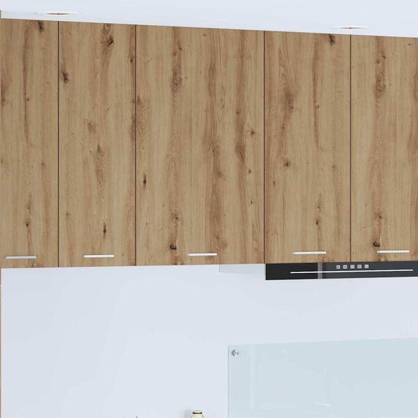 vidaXL Dulap suspendat cu ușă Stejar Artisan și Alb 50 x 31 x 80 cm