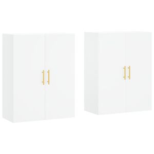vidaXL Dulapuri cu montaj pe perete, 2 buc, alb, 69,5x34x90 cm