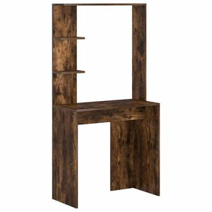 vidaXL Birou Stejar fumuriu Lemn prelucrat 78,5 x 37 x 154,5 cm