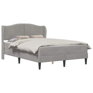 vidaXL Cadru de pat cu headboard Gri deschis 120 x 190 cm Catifea