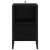 vidaXL Noptieră cu sertar Stejar Negru 39,5 x 30 x 50 cm Lemn compozit