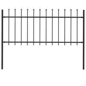 vidaXL Gard de grădină Woerden cu v&acirc;rf tip suliță din oțel, 181x80 cm, negru