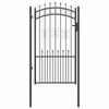 vidaXL Poartă din Gard cu V&acirc;rf de Lancă KAMPEN 103 x 175 cm Gri Blocat