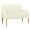 vidaXL Canapea cu capitonaj butonat Crem 116 x 67 x 81 cm