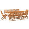 vidaXL Set mobilier de grădină 11 piese 220x90x75cm, lemn masiv acacia