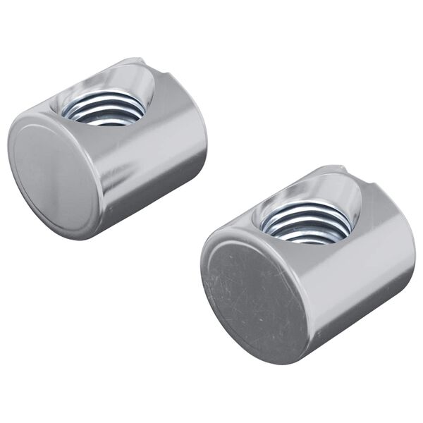 vidaXL Piulițe cilindrice 2 pcs Argintiu M6 x 12 mm Metal