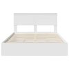 vidaXL Pat cu storage cu headboard Alb 160 x 200 cm Lemn compozit