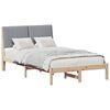 vidaXL Cadru de pat cu headboard Maro 120 x 190 cm Lemn de pin masiv