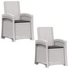 vidaXL Scaun de grădină reclinabil aspect rattan 2 buc. PP
