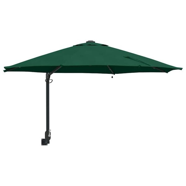 vidaXL Parasol de Grădină Verde 248 x 248 x 148 cm Poliester și oțel