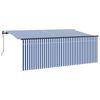 vidaXL Cortina Retractabilă Albastru și Alb 400 x 200 cm