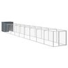 vidaXL Cușcă c&acirc;ine cu țarc antracit 110x1017x110 cm oțel galvanizat
