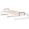 vidaXL Cadru de pat Alb 75 x 190 cm Lemn de pin masiv