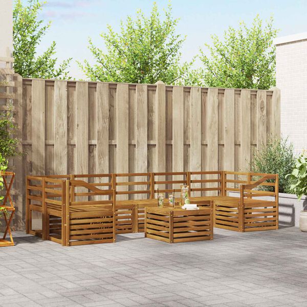 vidaXL Seturi de canapele 8 pcs natural Lemn Solid de Acacia