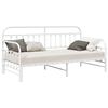 vidaXL Cadru de pat de zi cu headboard Alb 90 x 190 cm Oțel
