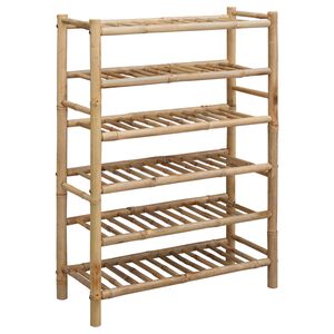 vidaXL Raft pentru &icirc;ncălțăminte 68 x 28 x 96 cm Bambus natural