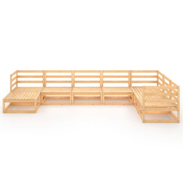 vidaXL Set mobilier de grădină, 8 piese, lemn masiv de pin