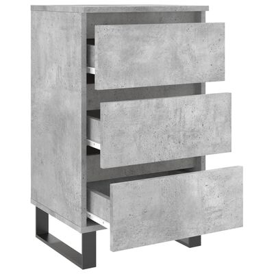vidaXL Noptiere, 2 buc., gri beton, 40x35x69 cm, lemn compozit