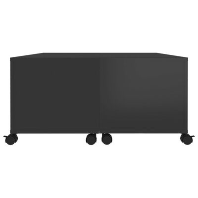 vidaXL Măsuță de cafea, negru extralucios, 75x75x38 cm, PAL