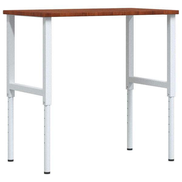 vidaXL Banc lucru maro 100x60x(71,5-98)cm lemn masiv stejar dreptunghi