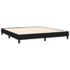 vidaXL Pat box spring cu saltea, negru, 180x200 cm, catifea
