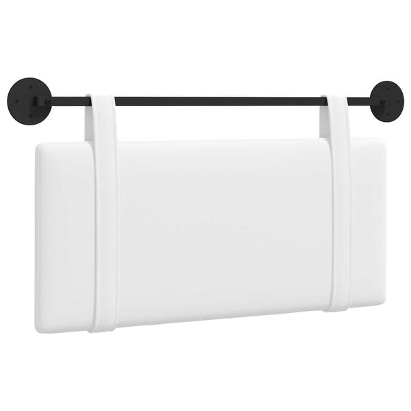 vidaXL Cap de pat suspendat Pe perete Alb 100 x 55 x 5 cm țesătură