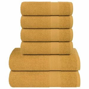 vidaXL Set prosoape FROGN 6 piese, auriu, 360 g/m&sup2;
