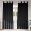vidaXL Perdele Opaque cu Inel 2 pcs Negru 245 x 140 cm Poliester
