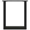 vidaXL Picioare pentru măsuță de cafea &icirc;n formă de U, 2 buc., negru, 38x(42-43) cm, oțel
