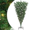 vidaXL Brad de Crăciun artificial cu design răsturnat, pre-iluminat, cu set de bile