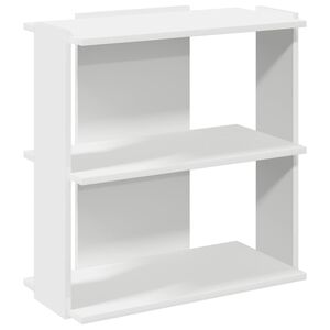 vidaXL Bibliotecă cu 3 niveluri, alb 60x30x60 cm lemn prelucrat