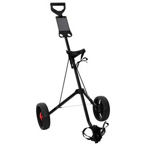 vidaXL Troler de golf Negru Fier Pliabil