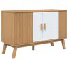 vidaXL Servantă "OLDEN", alb și maro, 114x43x73,5 cm, lemn masiv pin