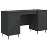 vidaXL Birou Negru 142,5 x 50 x 75 cm Lemn prelucrat
