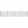 vidaXL Gard plasă de s&acirc;rmă cu bordură, verde, 1,4x10 m
