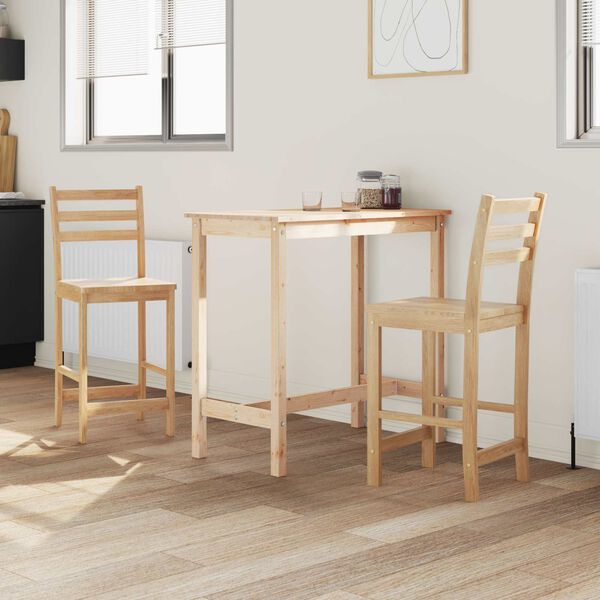 vidaXL Scaune de dining 2 pcs natural 40 x 47,5 x 99,5 cm