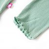 Tricou de copii cu mâneci lungi, guler tunică, verde mentă închis, 140