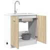 vidaXL Dulap inferior “Lyon”, stejar sonoma, 80x46x81,5 cm