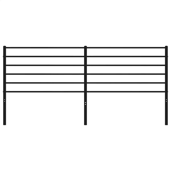 vidaXL Tăblie de pat metalică, negru, 193 cm