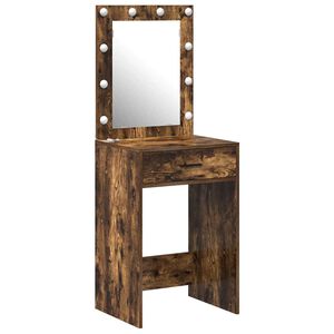 vidaXL Masă de Machiaj Stejar fumuriu 50 x 41 x 135 cm Lemn prelucrat