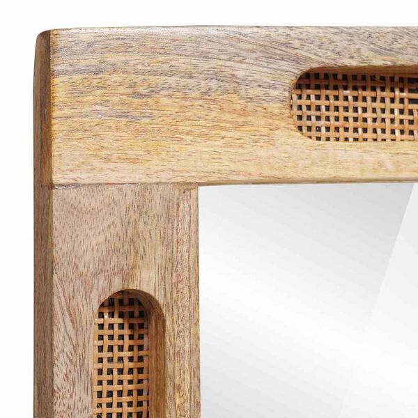 vidaXL Oglindă pentru baie Maro 50 x 70 x 2,5 cm Lemn de mango solid