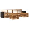 vidaXL Set de canapele de exterior 6 buc. natural