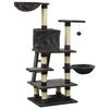 vidaXL Ansamblu pisici cu stâlpi din funie de sisal, gri închis 122 cm