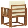 vidaXL Canapea de exterior Lemn de acacia solid și poliester natural