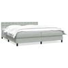 vidaXL Pat box spring cu saltea, gri deschis, 200x210 cm, catifea