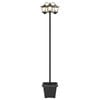 vidaXL St&acirc;lp de lampă cu 3 capete și ghiveci Negru 32 x 32 x 188 cm