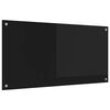 vidaXL Panou de bucătărie Negru 100 x 50 cm sticlă securizată