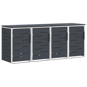 vidaXL Depozitare pentru Containere cu Roți for 4 Bins 240L Antracit