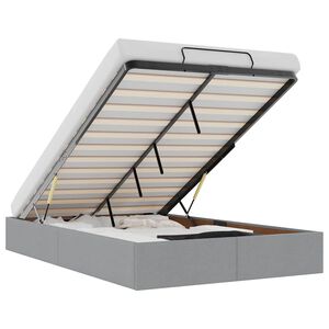 vidaXL Cadru de pat otoman fără saltea țesătură gri deschis 120x190 cm