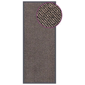 vidaXL Covoraș de intrare cu smocuri, maro &icirc;nchis, 60x150 cm